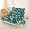 thumbnail image 2 of Erosebridal Cute Cartoon Dino Bed Sheets,Wild Animal Dinosaur Tropical Botanical Cactus King Sheets For Boys Teens 4-Piece, 2 of 6