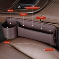 thumbnail image 3 of Car Leather Cup Holder Gap Bag,Seat Gap Storage Box,Adjustable Car Seat Storage Box,Leather Cup Holder Gap Bag with Cup Holder for Phones Glasses Keys Cards (Red,A), 3 of 17