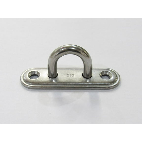 Stainless Steel 316 Oblong Pad Eye 5/16" (8mm) Marine Grade