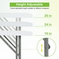 thumbnail image 5 of FDW 4FT Folding Table Adjustable Height Camping Table Picnic Camping Bench,White, 5 of 7