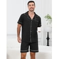 thumbnail image 5 of Men’s Cotton Pajamas Set - Button-Down Shirt & Pants with Pockets, Soft Breathable Sleepwear & Loungewear, Sizes S-2XL, 5 of 11