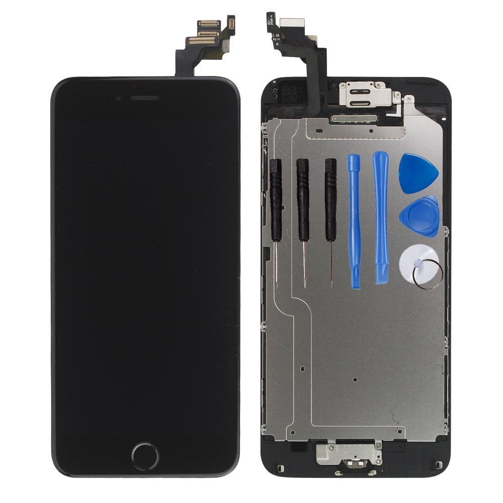 for iPhone 6S Screen Replacement Black LCD Display Compatible,Full Assembly Touch Digitizer with Front Camera,Proximity,Sensor,Earpiece,Speaker Full Free Repair Tools Kit+Screen Protector.