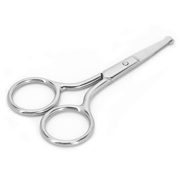 Tijeras Para El Pelo De La Nariz, Tijeras De Punta Redondeada De Acero Inoxidable Para Cejas, Nariz, Bigote, BeardMJ-WB090