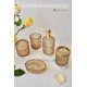 thumbnail image 2 of Juego de accesorios de baño LaMarriti Brown, 5 piezas, vidrio transparente, 2 of 7