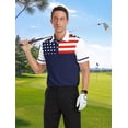 thumbnail image 3 of Iceglad Golf Shirts for Men Short Sleeve Dry Fit Print Performance Moisture Wicking Polo Shirt, 3 of 5