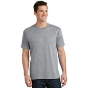 Port & Co Adult Male Men Plain Short Sleeves T-Shirt Athletic Hthr 2X-Large Tall