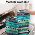 thumbnail image 5 of Blue and Orange Diamond Shaped Geometric Boho Pattern Bathroom Rugs Mat,Non Slip Microfiber Bathroom Rug,Rubber Backing,Soft Bathroom Mats for Bathroom Floor,Tub and Shower,60x24in(150x60cm), 5 of 5