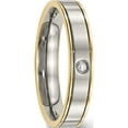 thumbnail image 5 of Titanium Polished Yellow Ip-Plated With Cz 5mm Grooved Comfort Fit Band (Size 12) Made In China tb472-12, 5 of 5