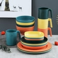 thumbnail image 4 of TEAFIRST Sets of 20 Pieces Plastic Dinnerware , Unbreakable and Reusable BPA Free Multicoloured, 4 of 9