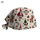thumbnail image 1 of Gorro sanitario de algodón con estampado Floral para enfermera, gorro cómodo con banda para el sudor y estampado de dibujos animados, para Navidad, 2022, 1 of 4