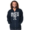 thumbnail image 5 of Math Is Easy As Funny Teacher Nerdy Zip Up Hoodie Men's Women's Brisco Brands L, 5 of 6