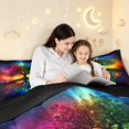 thumbnail image 4 of Homewish Watercolor Tree Of Life Twin Comforter Sets,Stars Galaxy Printed Bedding Set,Multicolor,Black Reversible,2-Piece,1 Comforter and 1 Pillowcase, 4 of 7