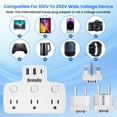 thumbnail image 6 of Dretolfn Universal Travel Adapter kit, International Power Adapter with 6 AC Outlets(3 USB) and 3 Individual Switches,Type A/B/C/G/E/F Plug Kit, 6 of 7