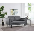 thumbnail image 4 of Naomi Home Marisa Top Grain Genuine Leather Mid-Century Sofa Set of 2-Color: Gray, Set: Chair/Loveseat, 4 of 11