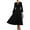 Black, variant on Womens Long Sleeve Maxi Dress Fall Trendy Elegant V Neck Flowy Wedding Guest Holiday Formal Long Dresses