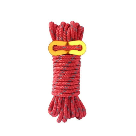 

TureClos Climbing Rope High-strength Workmanship Alloy Buckle Hiking Sling Cord String Survival Accessories Paracord Cable Safety Ropes Red