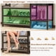 thumbnail image 5 of ZZJYY Hall Tree with Bench and Shoe Storage, 7-in-1 Entryway Bench with Coat Rack, 3 Storage Cubbies, 3 Open Shelves, 17 Coat Hooks, 2 Fabric Drawers (Oak Grey), 5 of 10