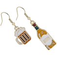 thumbnail image 4 of 1 Pair Beer Earrings Asymmetrical Beer Cup Beer Bottle Earrings for Women Teen Girls, 4 of 4