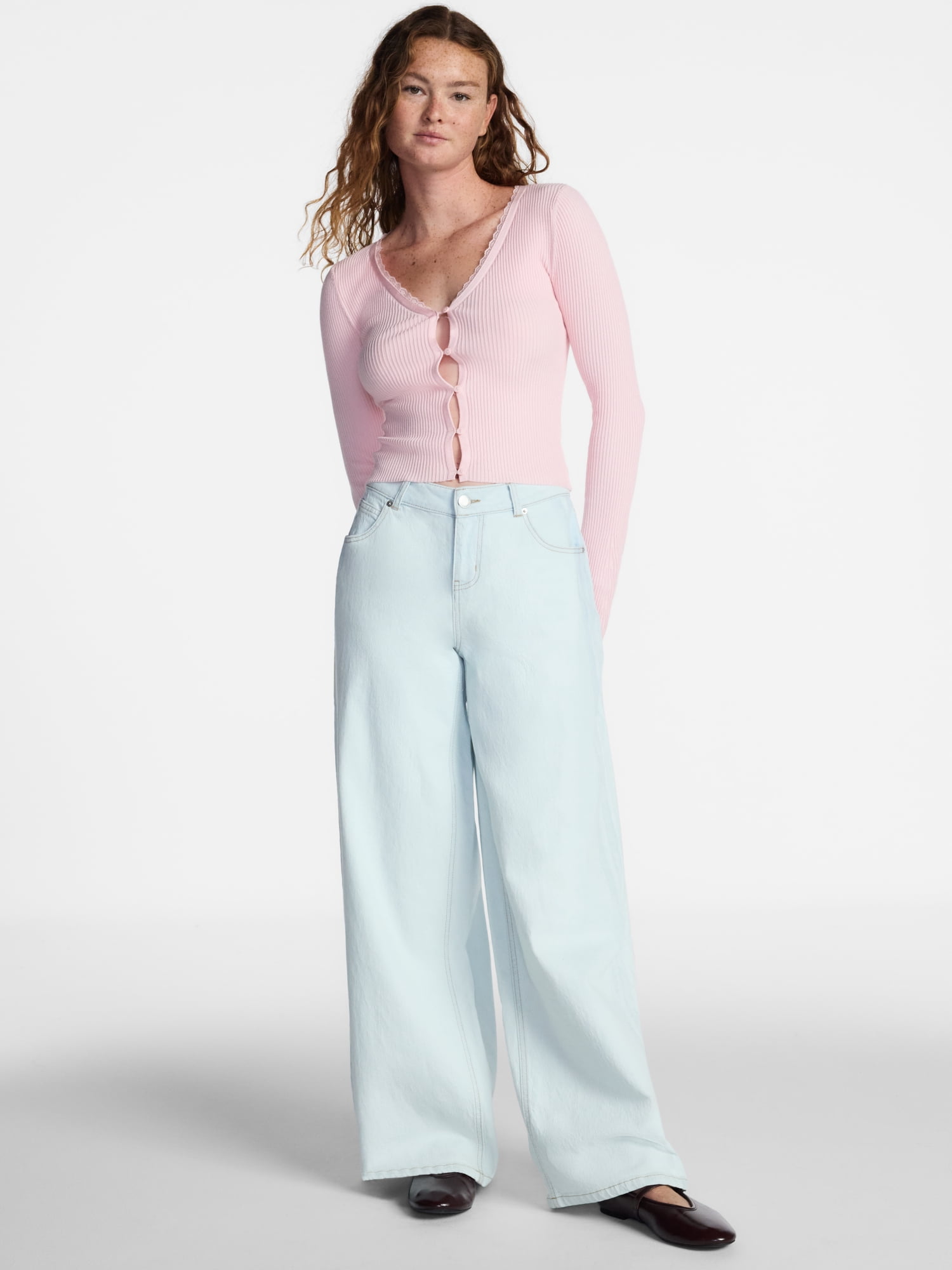 No Boundaries Ultra Baggy Barrel Jeans, 32.5'' Inseam, Women's and Women's Plus 00-4X