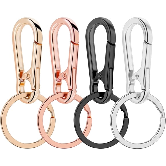 Metal Keychains for Women Men Key Chain Ring Clip Holder Organizer Home Car Cut Keyring Accessories