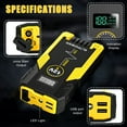 thumbnail image 4 of Cheelom 2000A Car Battery Jump Starter, Portable Car Jump Starter with Dual USB Quick Charge and DC Output, 12V Jump Pack with Built-in LED Bright Light, Yellow, 4 of 17
