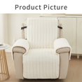 thumbnail image 6 of Fluffy Plush Recliner Chair Cover Small Recliner Slipcover for Dogs Seat Width to 23 Inch Washable Faux Fur Recliner Chair Protector with Elastic Adjustable Strap for Kids and Pets, 6 of 9
