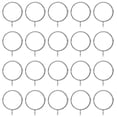thumbnail image 1 of 20 Pcs Openable Silver Curtain Rings Open and Close Metal Rustproof Drapery Loops with Eyelet for Hook Pins (1.5 Inch), 1 of 8