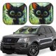 thumbnail image 1 of Fotbe Cute Big-Eyed Black Cat Juego de 2 Piezas de Parasoles para Parabrisas | Bloqueador Solar para Auto | Accesorios Plegables para Protección Solar Interior-Medium, 1 of 6