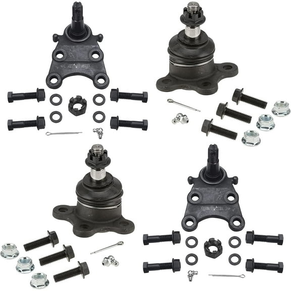 Detroit Axle - 4 Front Ball Joints for 04-12 Chevy Colorado GMC Canyon Isuzu i-350 i-370 [Front Torsion Bar Suspension] Upper Lower Ball Joints 2005 2006 2007 2008 2009 2010 2011 Replacement