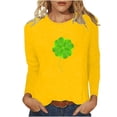 thumbnail image 1 of FAIWAD Hauts de la Saint-Patrick pour Femmes à Manches Longues, Col Rond, Imprimés, Décontractés, Tuniques Grande Taille, 1 of 4