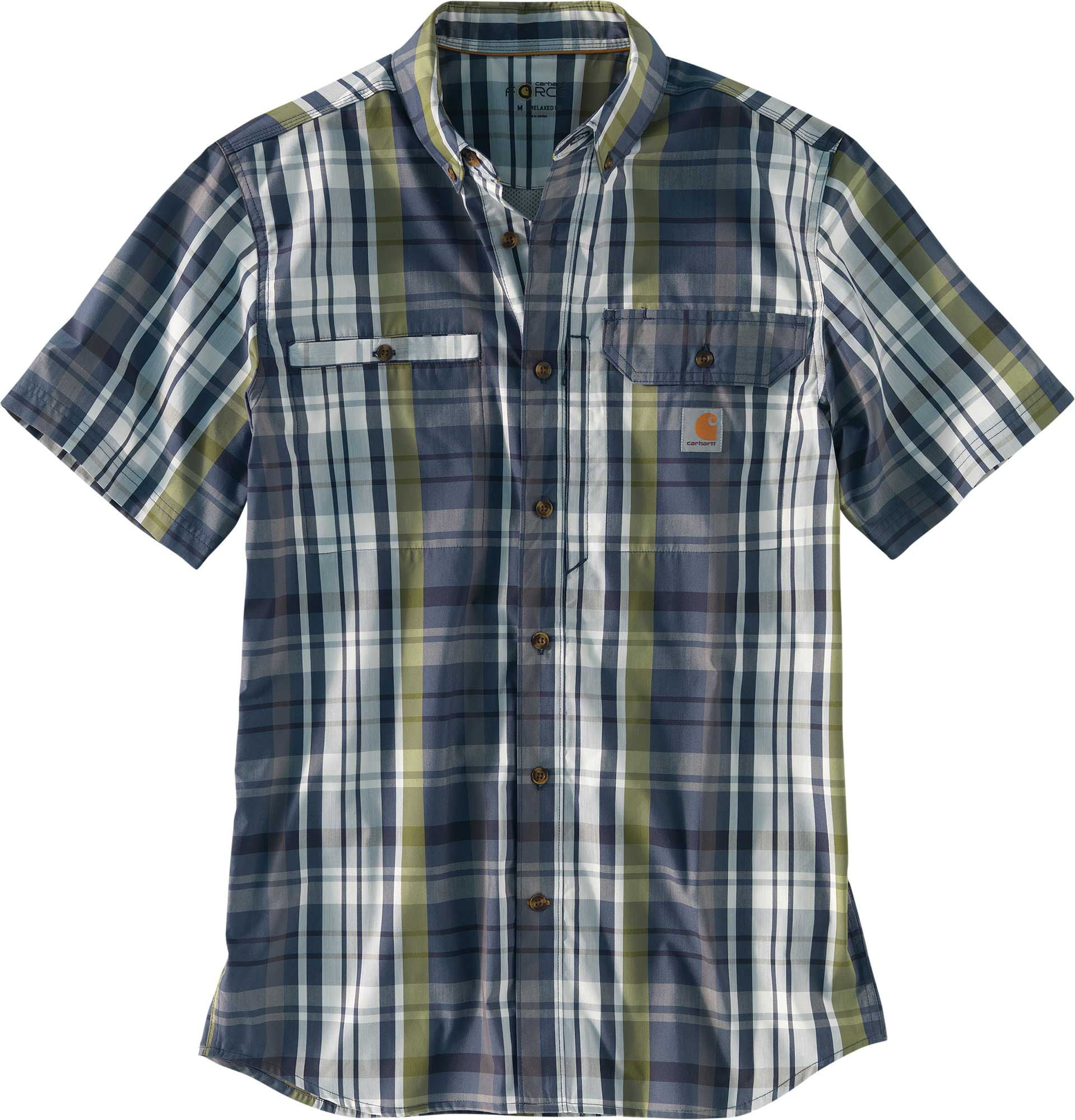 Carhartt carhartt men's force ridgefield plaid short sleeve shirt