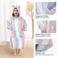 thumbnail image 3 of FORMRS Wearable Blanket Hoodie with Sleeves for Kids Cozy Flannel Sweatshirt, Abstract Pink, 3 of 7