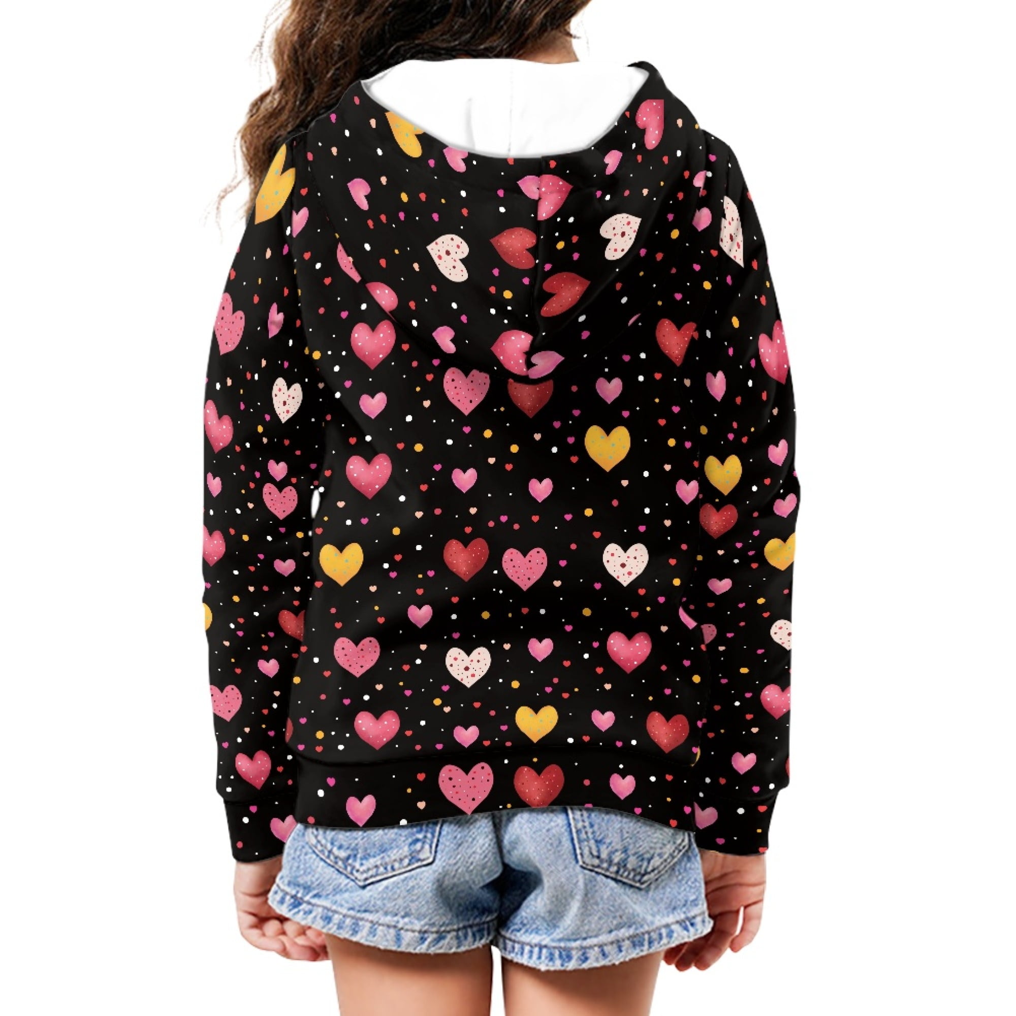 DISNIMO Kids Heart Hoodie Girls Zip Up Hoodies Size 14-16 Hoodie Sweatshirts with Zipper Sweatshirt for Girls Colorful Hoodies for Boys Hoodie Jacket Teens Hooded Jackets Children Fall Clothing