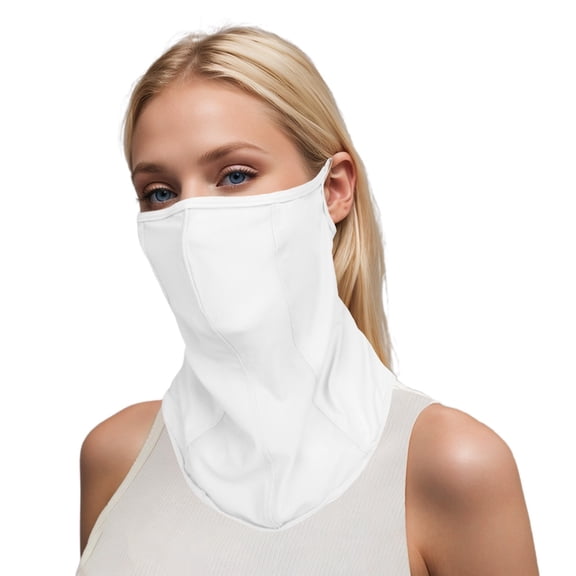 Neck Gaiter Face for UV Sun Protection, Breathable Gator for Men Women Outdoor Sports White A