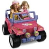 Fisher-Price Power Wheels Barbie Jammin' Jeep Wrangler Battery-Powered Ride-On