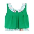 thumbnail image 4 of Girls Dress Turn-Down Collar Flower Chiffon Party Green 10 Years, 4 of 4