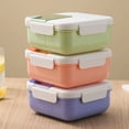 thumbnail image 3 of Billuyoard Fiambrera con compartimentos, portátil, para oficina, horno cuadrado, contenedor de alimentos, sellado, plástico, transporte, Mostrada Rosado, 3 of 6