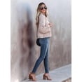 thumbnail image 6 of Women'S Cropped Button Down Long Sleeve Jackets Raw Hem Jacket with Pockets Winter Fall Coat Khaki S, 6 of 9