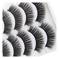 thumbnail image 1 of Pestañas postizas HUOGUO 3D gruesas, largas, negras, paquete de 5 pares, 1 of 2