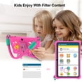 thumbnail image 4 of Kids Tablet 7 inch 32GB WiFi Android 13 Tablet For Kids| Bluetooth | Parental Control | Pre-Installed Learning Tablet Apps for Toddlers Children | with Lanyard Scratchproof Case(Pink), 4 of 7