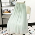 thumbnail image 2 of Sngxgn Womens Skirts Elastic Waist A-Line Pleated Long Skirts(Green,One Size), 2 of 5