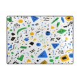 thumbnail image 5 of Yayeee Area Rugs for Living Room 5.2'x4' Non Slip Washable Bedroom Floor Carpet, Blue Simple Shapes, 5 of 5