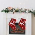 thumbnail image 7 of Hwkond Stockings Christmas 18 Inch Unique Red Linen Embroidered Christmas With Lights , Gift Bag Up Christmas 2Pcs on Clearance, 7 of 7