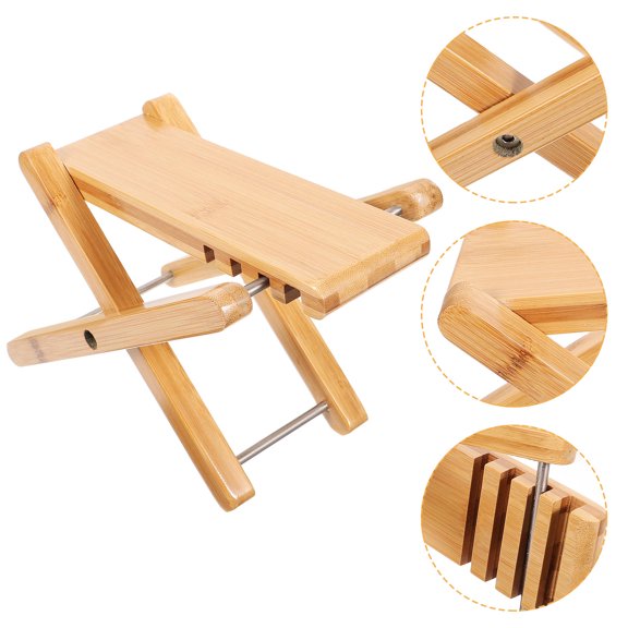 HEALEEP 2-Pack Foldable Toilet Stool Ottoman for Squatting Support and Foot Rest, Portable Bathroom Step Stool