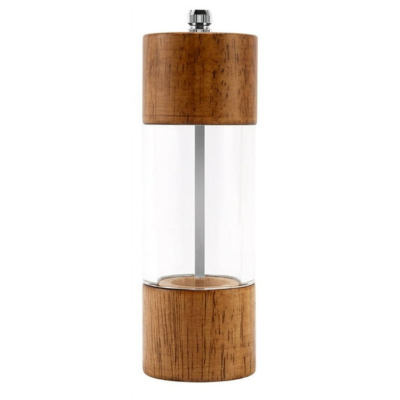 Pepper Grinder Transparent Pepper Mill Salt Grinding Ceramic Core Multipurpose Seasoning Bottle Cruet 6 Inches