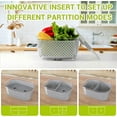 thumbnail image 2 of Fresh Produce Vegetable Fruit Storage Containers 3Piece Set, BPA-free Fridge Storage Container, Partitioned Salad Container, Fridge Organizers, Used in Storing Fruits Vegetables, Gray, 2 of 7