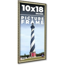 10x18 Frame Silver Solid Wood Picture Frame Width 1.125 Inches | Interior Frame Depth 0.375 Inches