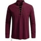 thumbnail image 1 of pstuiky camisa de manga larga para hombre, Camisa de estilo hippie para hombre, de manga corta, estilo playero, informal, con cuello alto y solapa de manga larga. Tops casuales para hombres s, 1 of 5