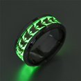 thumbnail image 1 of Anillos luminosos de acero inoxidable para Hombre, joyería brillante fluorescente de dragón verde, Animal dominante, regalos, 1 of 4