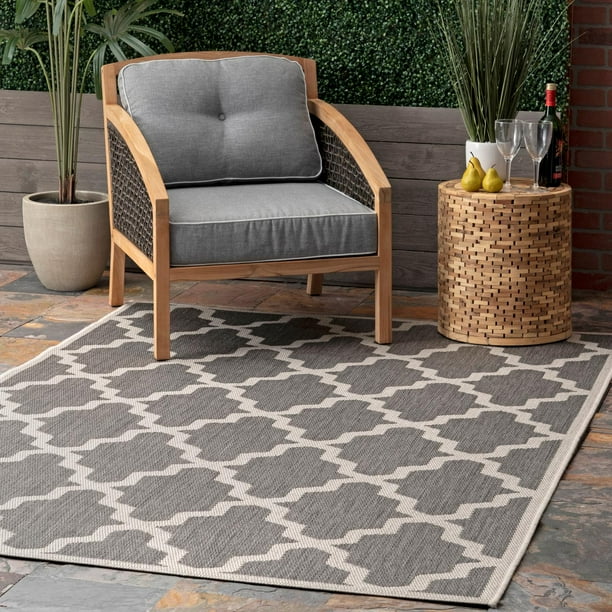 nuLOOM Machine Made Gina Outdoor Moroccan Trellis Area Rug Walmart